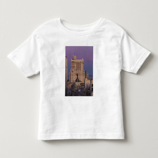 Camiseta Edifícios ao longo da Gran Via e Edifício Espanha (Frente)