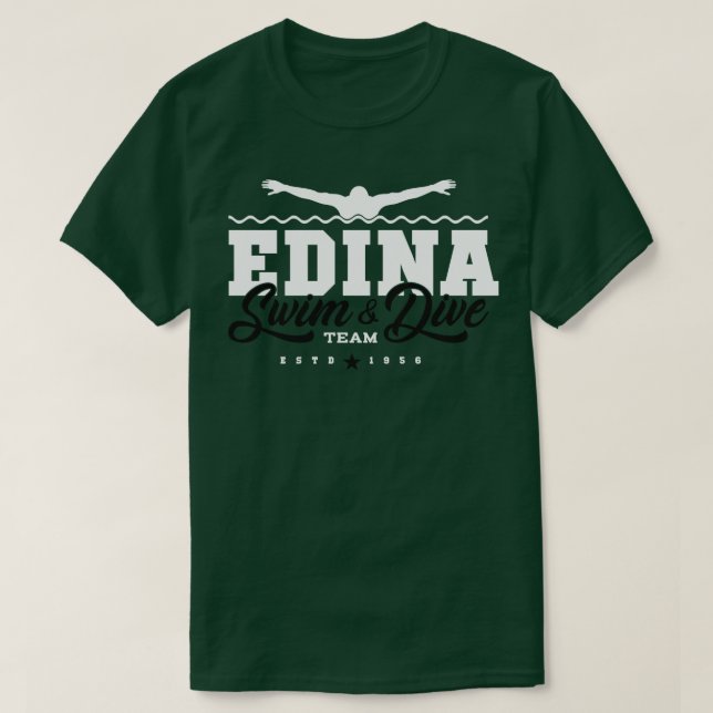 Camiseta Edina Natação Dive Team 2 (Frente do Design)