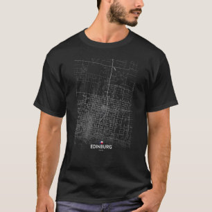 Camiseta edinburg texas City map Viagem souvenir home