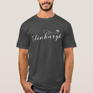 Camiseta Edinburgh Flag Heart, Edinburgher