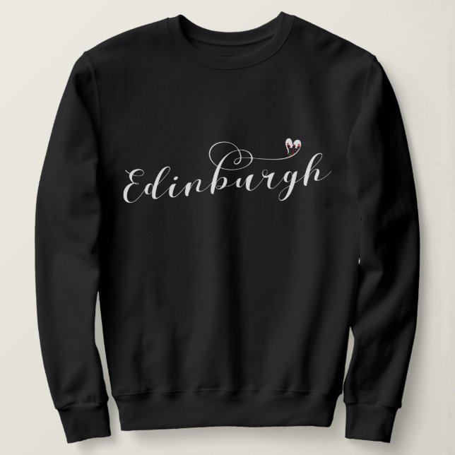 Camiseta Edinburgh Flag Heart, Edinburgher (Frente do Design)