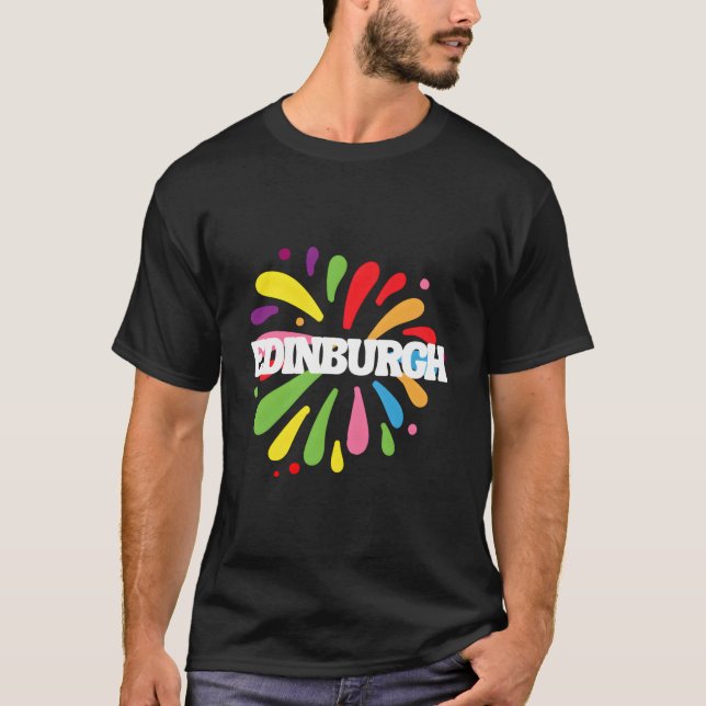 Camiseta Edinburgh Scotland Colorful Festival (Frente)