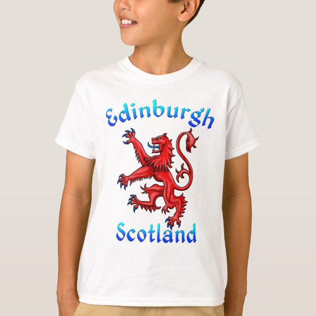 Camiseta Edinburgh Scotland Lion Rampant Scottish Flag (Frente)