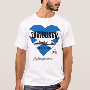 Camiseta Edinburgh Scotland Skyline Heart - Desde [Ano]