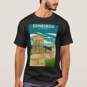Camiseta Edinburgh Scotland Vintage - Poster de viagens mín