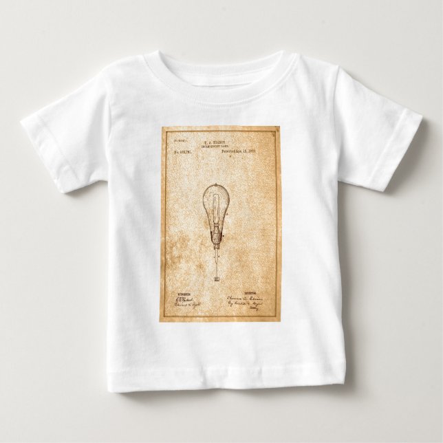 Camiseta Edison Bulb Patent (Frente)