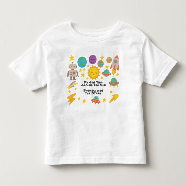 Camiseta Editable Crayon Style – Trip-Around-the-Sun (Frente)