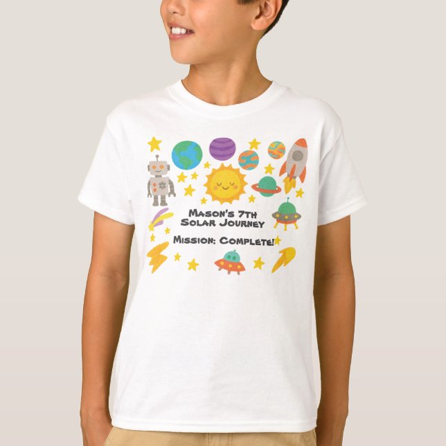 Camiseta Editable Crayon Style – Trip-Around-the-Sun Kids (Frente)