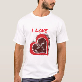 Camiseta Editable Grunge Heart Love Design – Add Your Own T