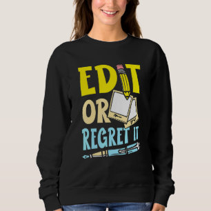 Camiseta Edite Ou Arrependa-O Para Um Bookworm De Escritor