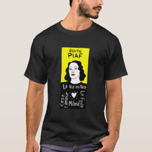 Camiseta Edith Piaf Pop Folk Art