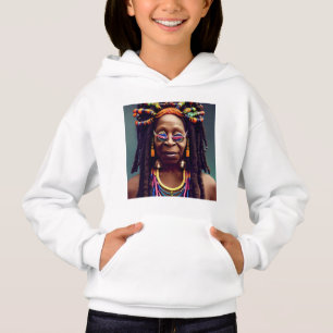 Camiseta Edith Whoopi Goldberg joias tribais africanas