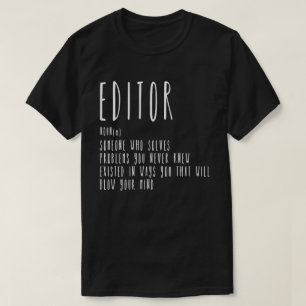 Camiseta EDITOR ALGUÉM QUE RESOLVE PROBLEMAS , jornal