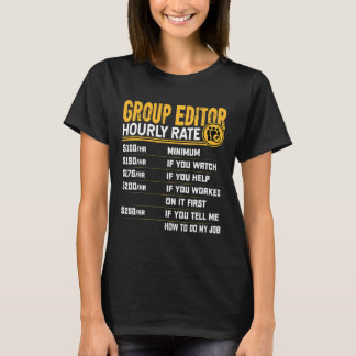 Camiseta Editor de Grupo Funny Editor de Gravador de Grupo