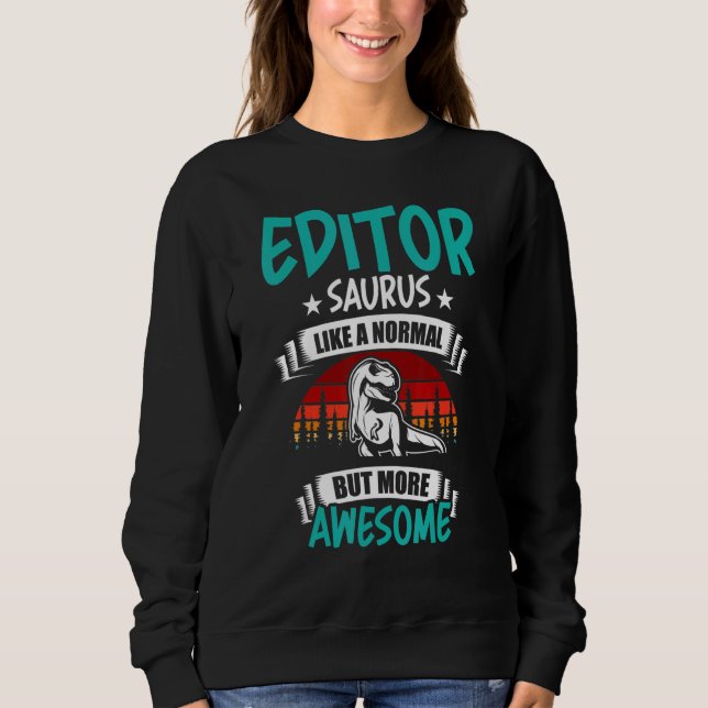 Camiseta Editor De Surus Como Dinossauro Rex Normal (Frente)