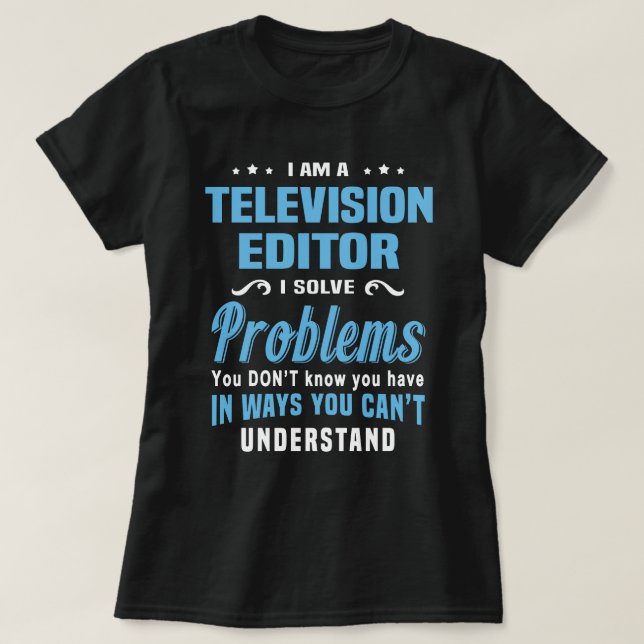 Camiseta Editor de Televisão (Frente do Design)