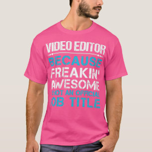 Camiseta Editor de Vídeo Despertando Item de Oferta de Trab