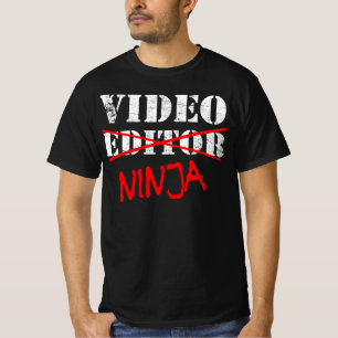 Camiseta Editor de vídeo Ninja - Editor de vídeo e Posto