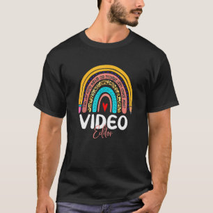 Camiseta Editor de Vídeo Rainbow News Media Produção Comuni