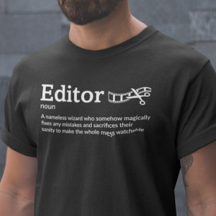 Camiseta Editor Definition Dark Mode - Editor de Vídeo de F
