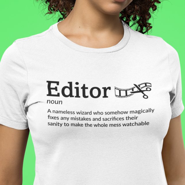 Camiseta Editor Definition Light Mode (Modo de luz de defin (Criador carregado)