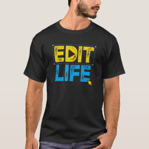 Camiseta Editor digital Editar Des Gráficos de Edição de Ví