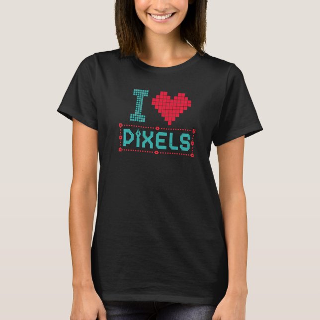Camiseta Editor Gráfico Editor de Pixels Editores Gráficos  (Frente)