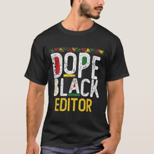 Camiseta Editor Negro Droga Mês da História Negra