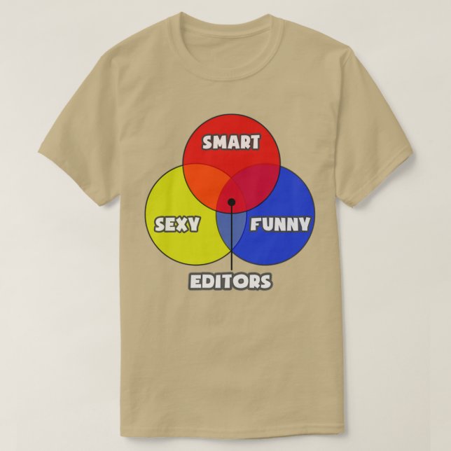 Camiseta Editores de Diagrama Venn (Frente do Design)