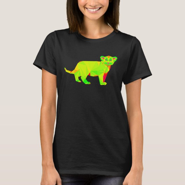 Camiseta EDM Lion Techno Trance Lion Cub Rave (Frente)