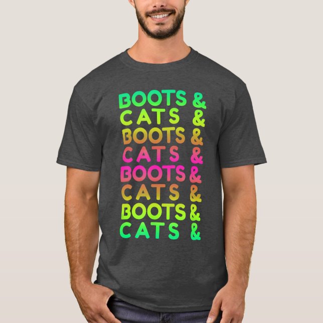Camiseta Edm Rave Boots And Cats Gift boy gift (Frente)