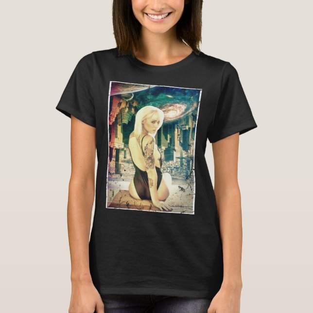 Camiseta EDM Trippy Space World Flip Dance Rave Music Festi (Frente)