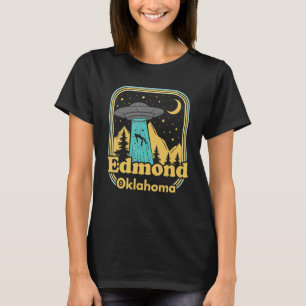 Camiseta Edmond Oklahoma Ovni Alien 80s Antigo Retro Estado