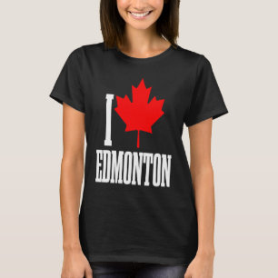 Camiseta Edmonton Alberta Canadá Bandeira do Canadá Folha d
