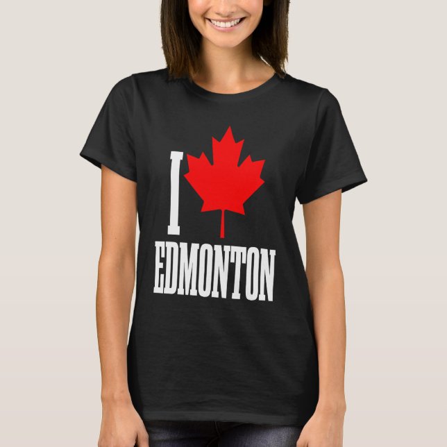 Camiseta Edmonton Alberta Canada Maple Leaf Canadian Flag P (Frente)