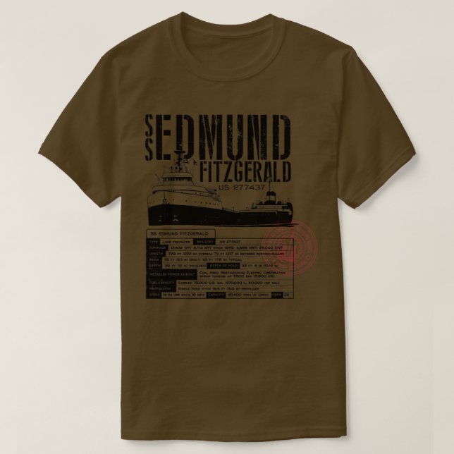 Camiseta Edmund Fitzgerald (Frente do Design)