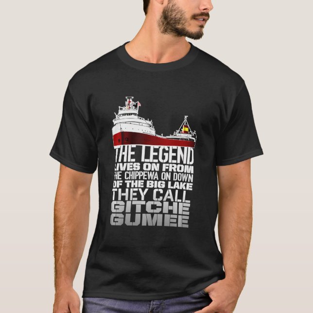 Camiseta Edmund Fitzgerald Chamam Gitche Gumee (Frente)