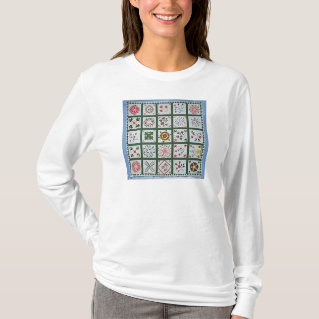 Camiseta Edredão com flores da estação, 1844 do álbum (Frente)