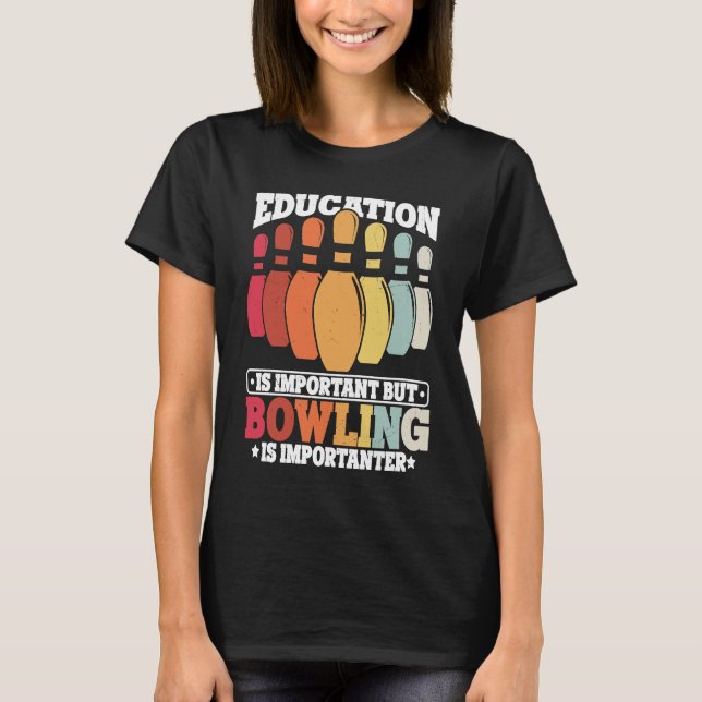 Camiseta Educação de Boliche Jogador de Boliche Strike Equi (Frente)