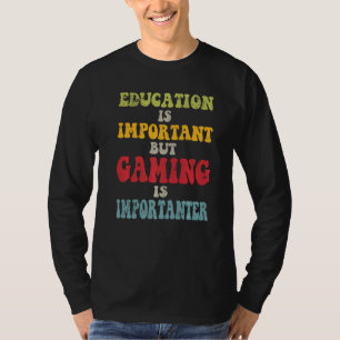 Camiseta Educação Divertida É Importante Mas Jogos É Import
