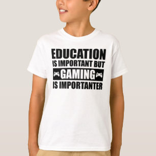 Camiseta Educação É Importante, Mas Jogos São Importantes