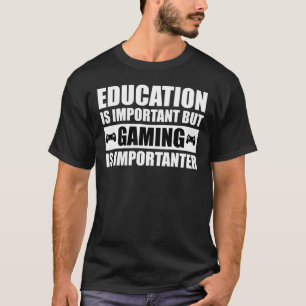 Camiseta Educação É Importante, Mas Jogos São Importantes