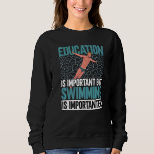 Camiseta Educação É Importante Mas Nadar É Importante