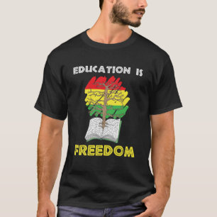 Camiseta Educação é Liberdade História Negra África America
