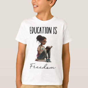 Camiseta Educação É Liberdade Professor Negro Livros Histór
