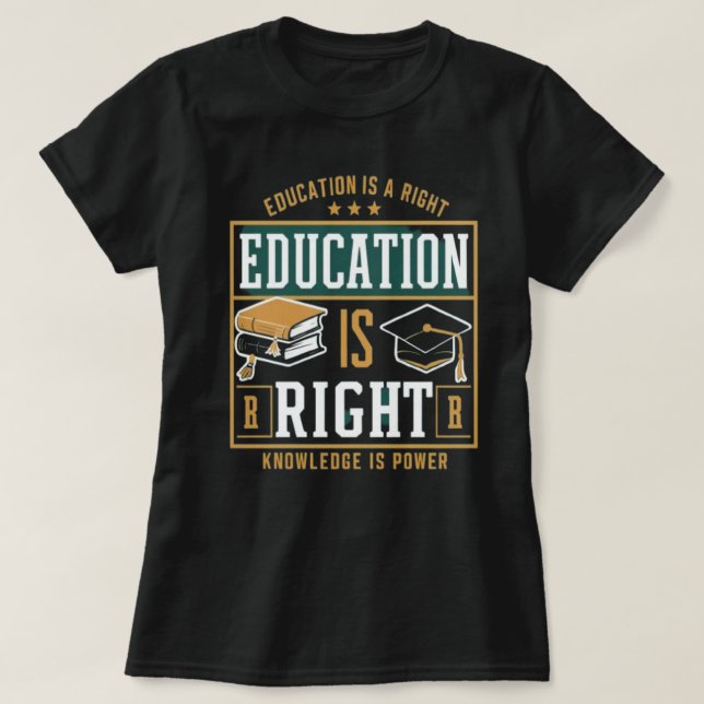Camiseta educação é um direito (Frente do Design)