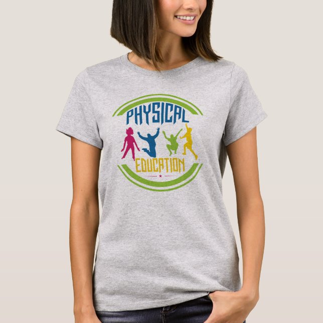 Camiseta Educação física com jogo das crianças (Frente)