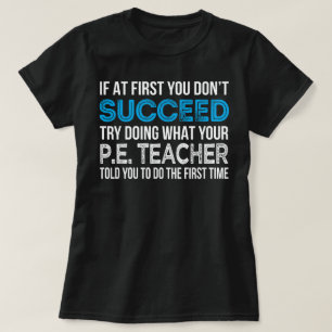 Camiseta Educação Física P.E. Professor Engraçado Presente