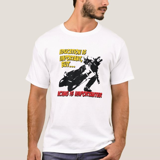 Camiseta Educação importante. Competindo o importanter (Frente)
