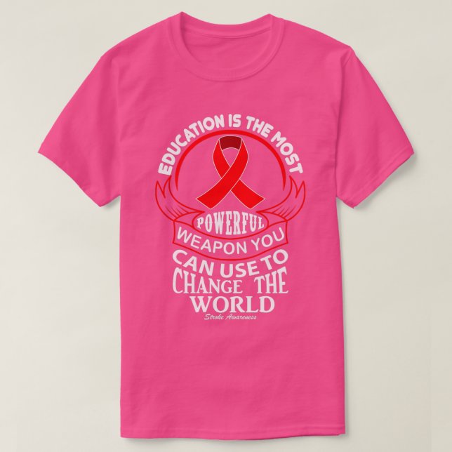 Camiseta Educação pode mudar a consciência mundial (Frente do Design)